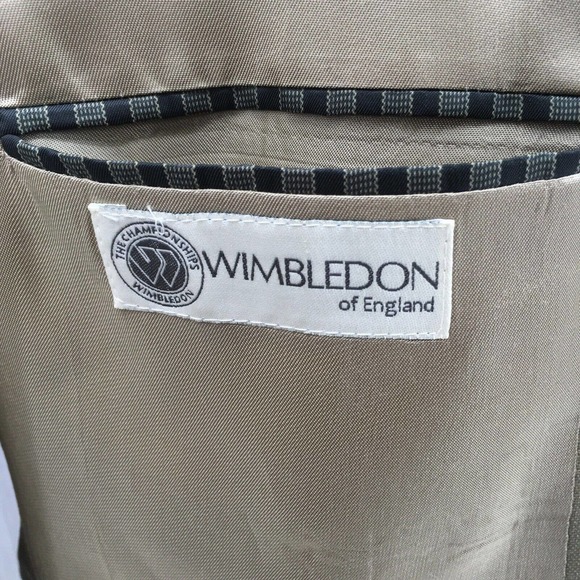 WIMBLEDON OF ENGLAND‎ Men's GOLD TONE BUTTON BLAZER Sz 42L - Picture 8 of 9